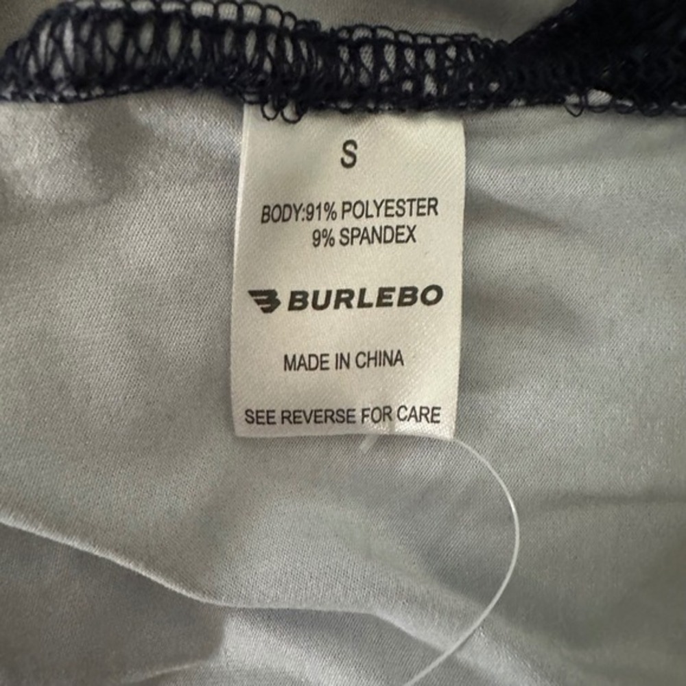 BURLEBO Mens Navy Performance Polo Size‎ S Geometric Golf Shirt - Picture 9 of 13